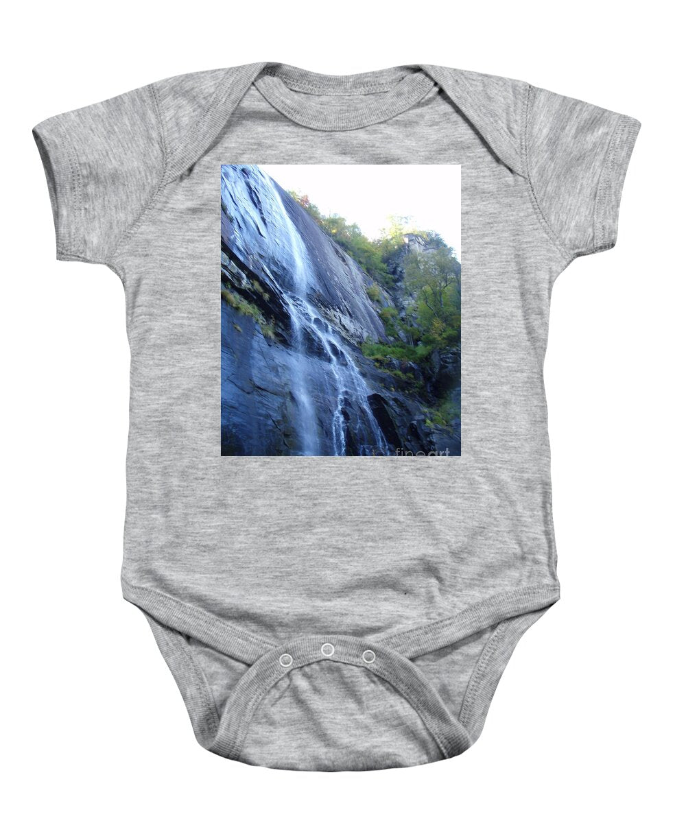 Cascading Waterfall on Rocky Cliffside - Baby One-Piece