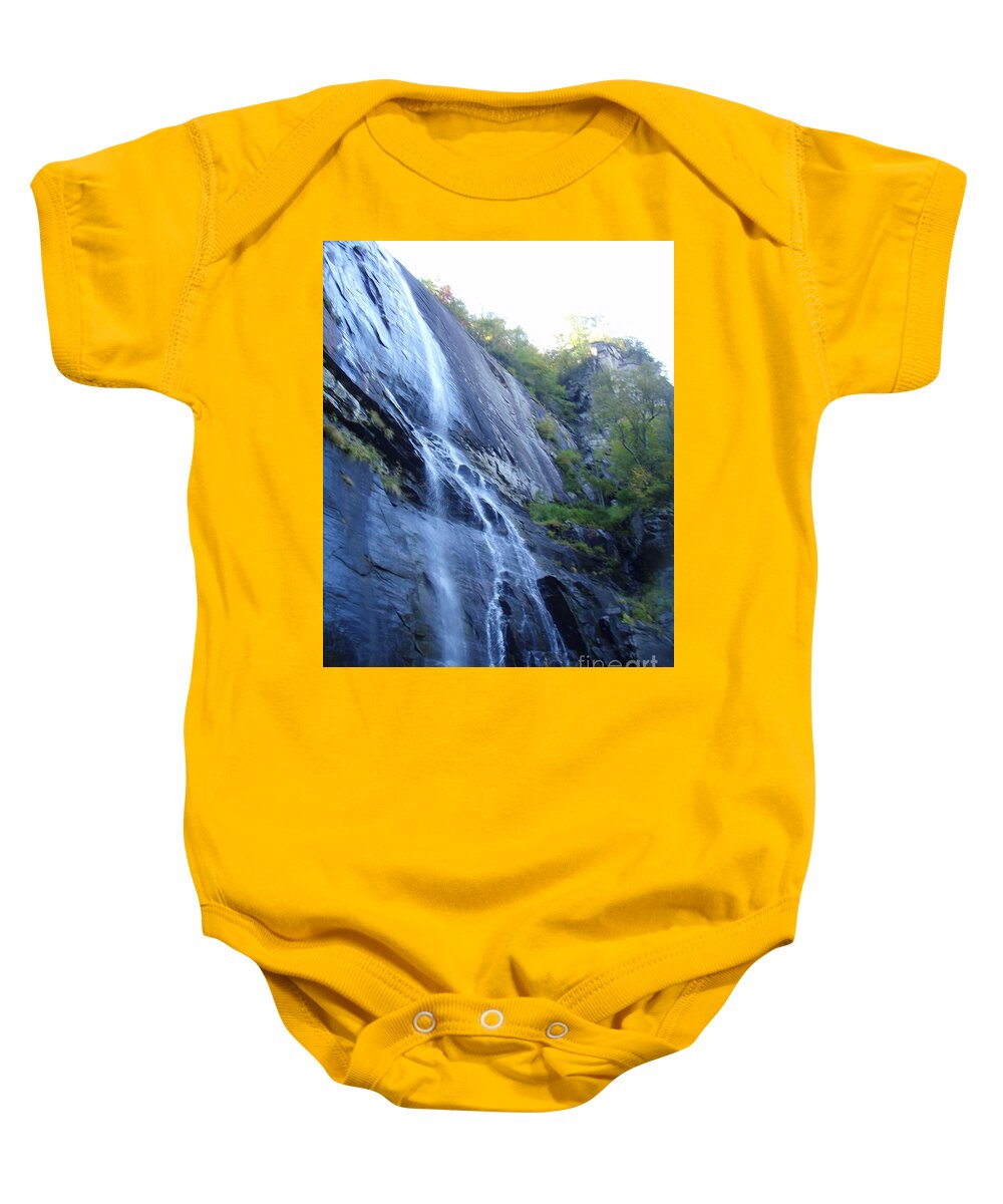 Cascading Waterfall on Rocky Cliffside - Baby One-Piece