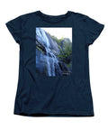 Cascading Waterfall on Rocky Cliffside - Women's T-Shirt (Standard Fit)