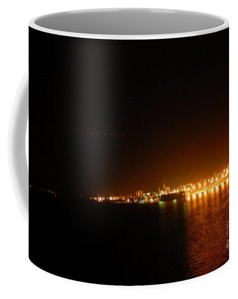 City Harbor Illuminated at Night - Mug