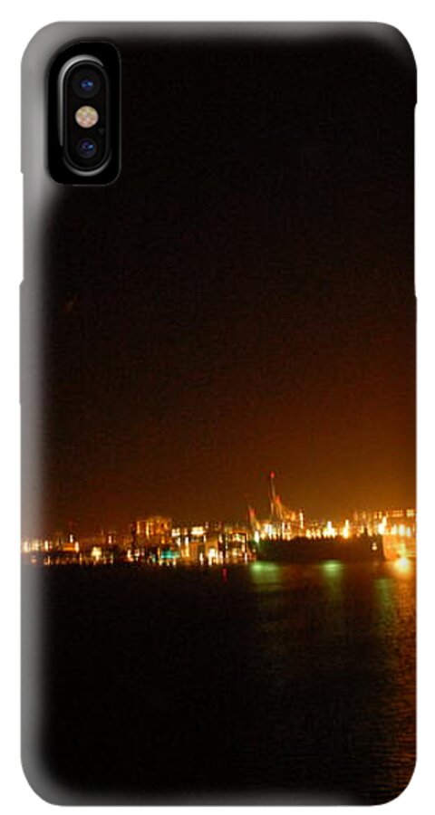 City Harbor Illuminated at Night - Phone Case