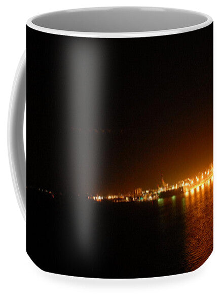 City Harbor Illuminated at Night - Mug