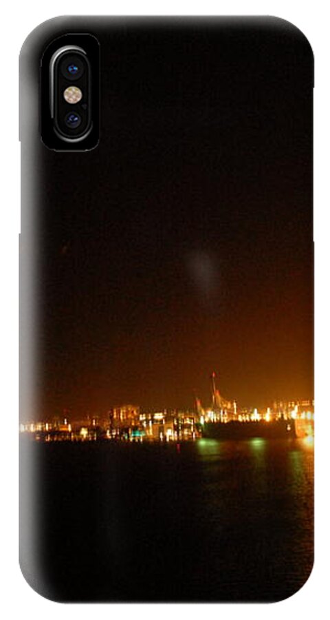 City Harbor Illuminated at Night - Phone Case