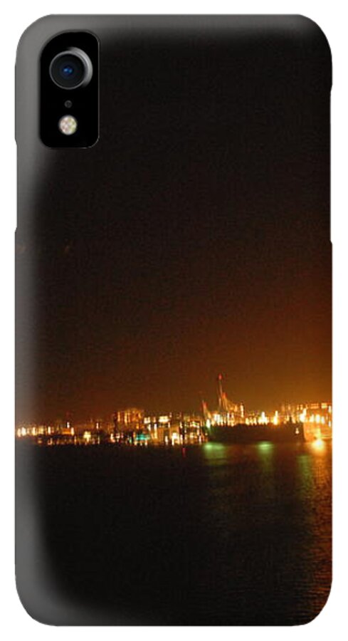 City Harbor Illuminated at Night - Phone Case
