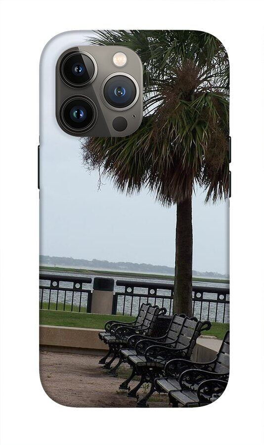 Coastal Park with Benches - Phone Case