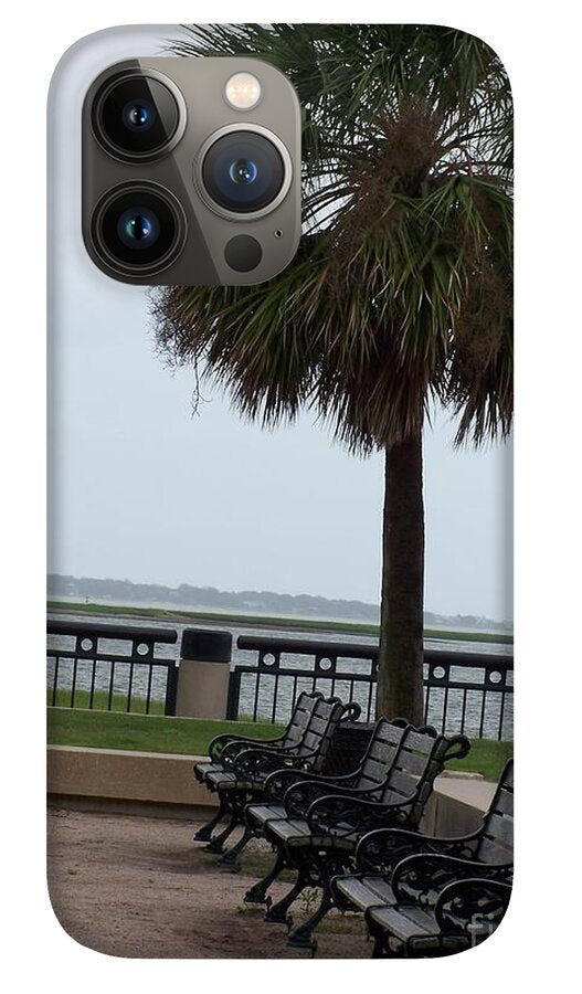 Coastal Park with Benches - Phone Case