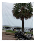 Coastal Park with Benches - Tapestry