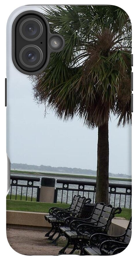 Coastal Park with Benches - Phone Case