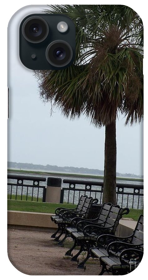 Coastal Park with Benches - Phone Case