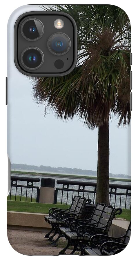 Coastal Park with Benches - Phone Case