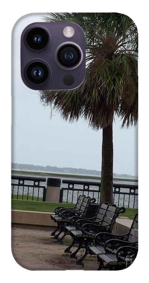 Coastal Park with Benches - Phone Case
