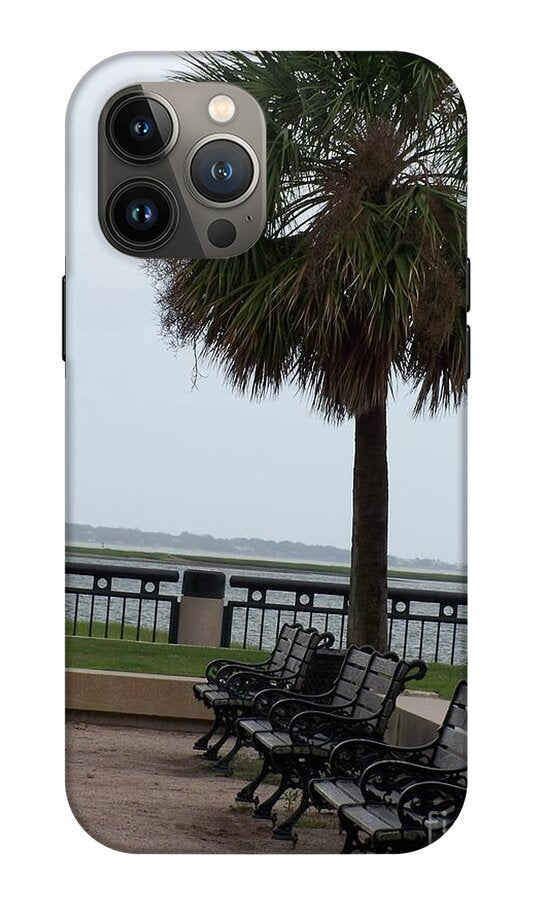 Coastal Park with Benches - Phone Case