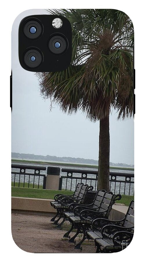 Coastal Park with Benches - Phone Case