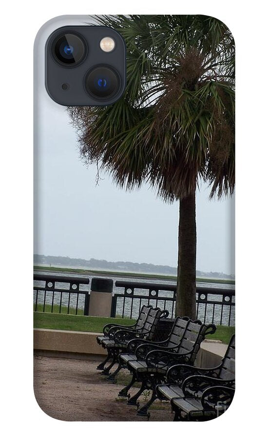 Coastal Park with Benches - Phone Case