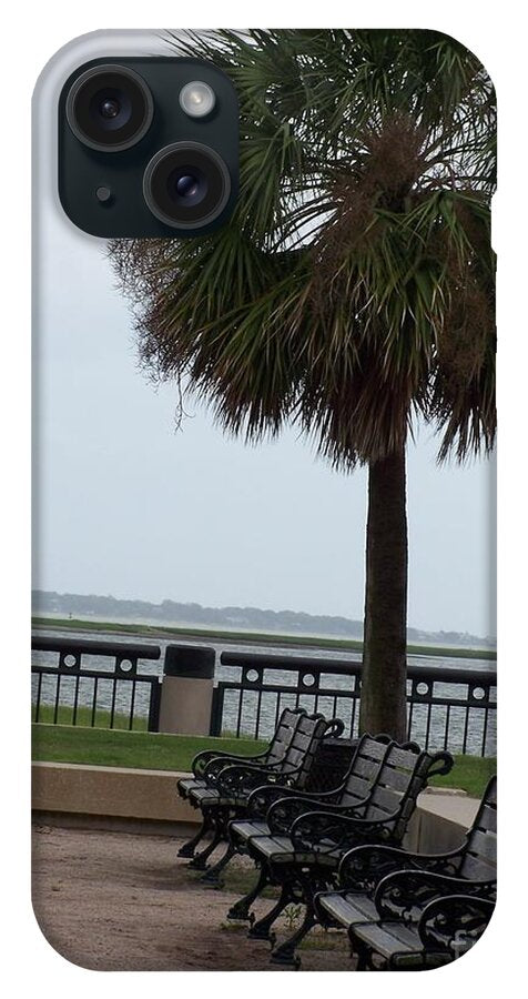 Coastal Park with Benches - Phone Case