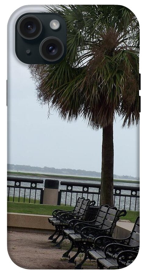 Coastal Park with Benches - Phone Case