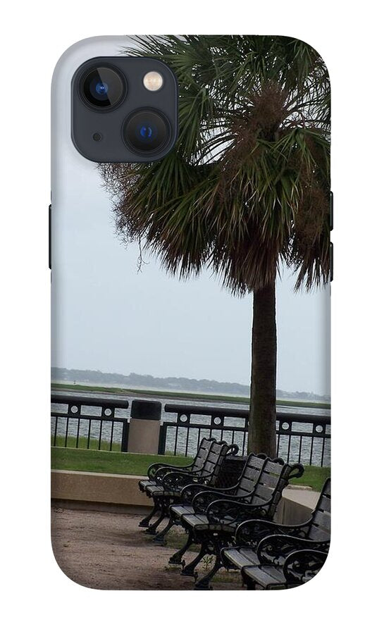 Coastal Park with Benches - Phone Case
