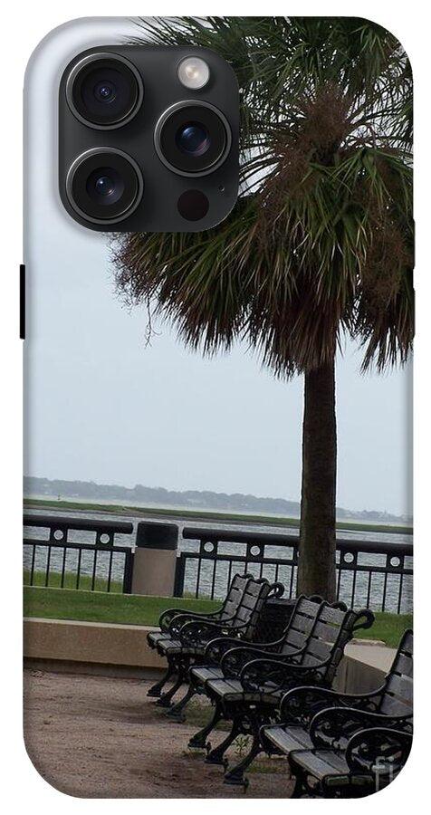 Coastal Park with Benches - Phone Case