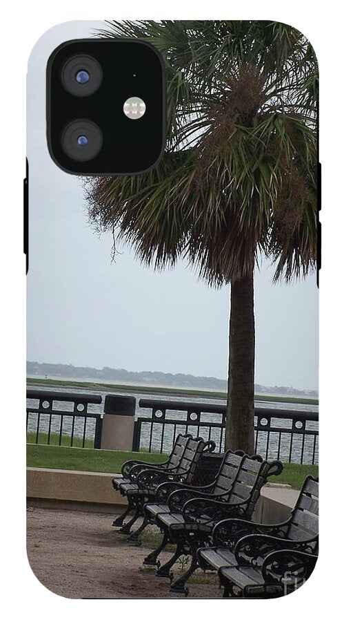 Coastal Park with Benches - Phone Case