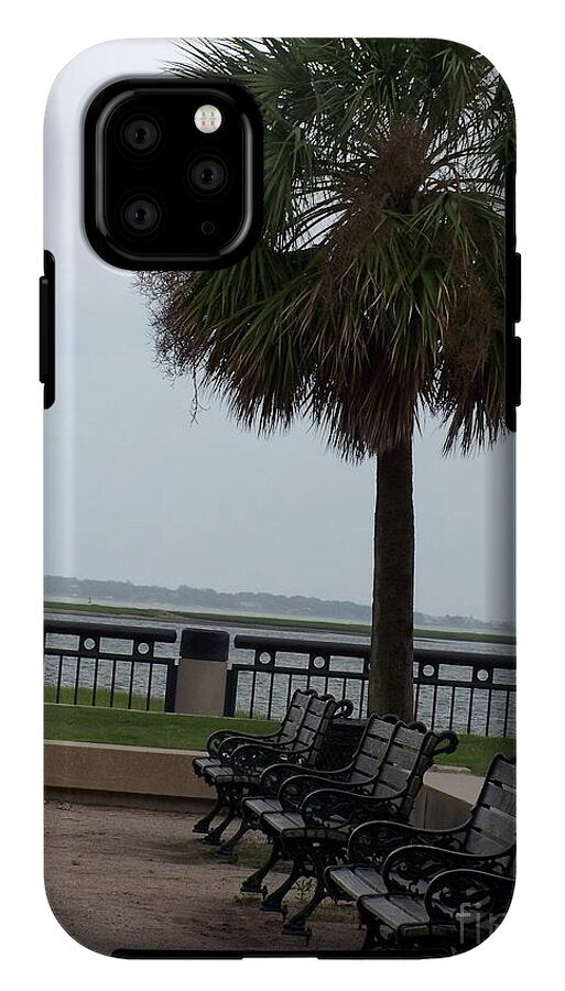 Coastal Park with Benches - Phone Case