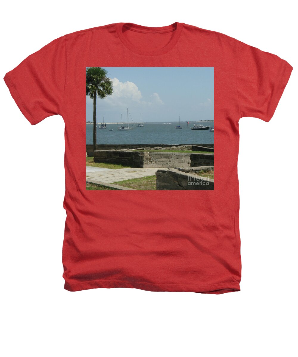 Coastal View with Sailing Boats - Heathers T-Shirt