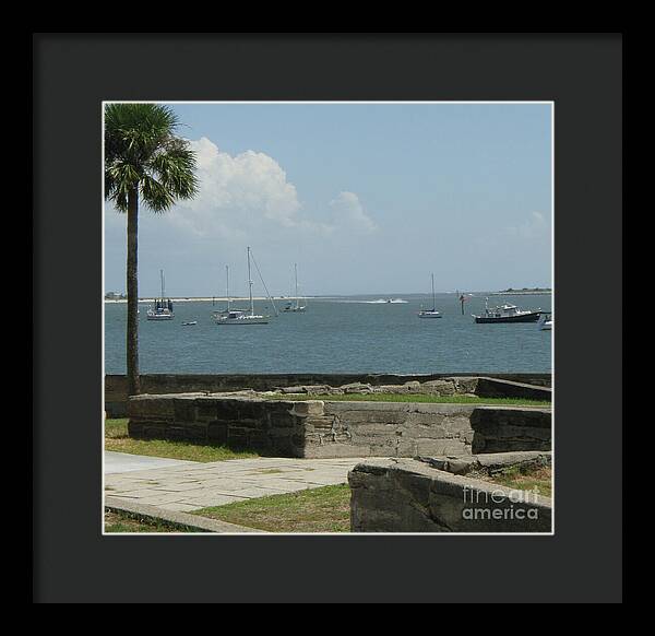 Coastal View with Sailing Boats - Framed Print