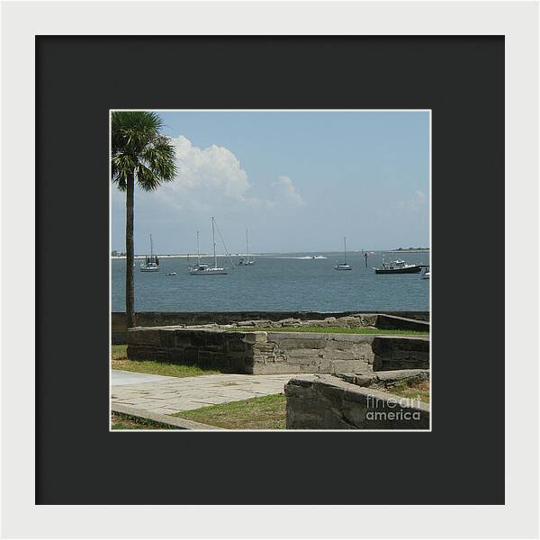 Coastal View with Sailing Boats - Framed Print