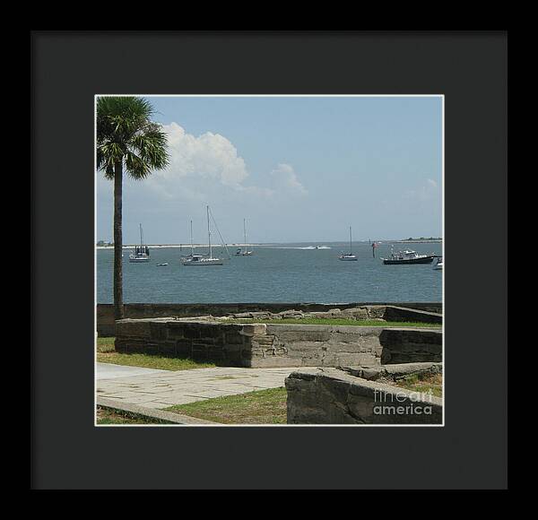 Coastal View with Sailing Boats - Framed Print
