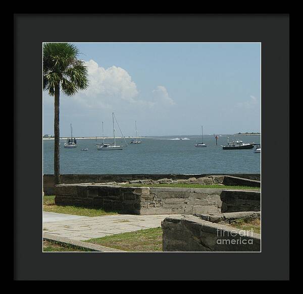 Coastal View with Sailing Boats - Framed Print