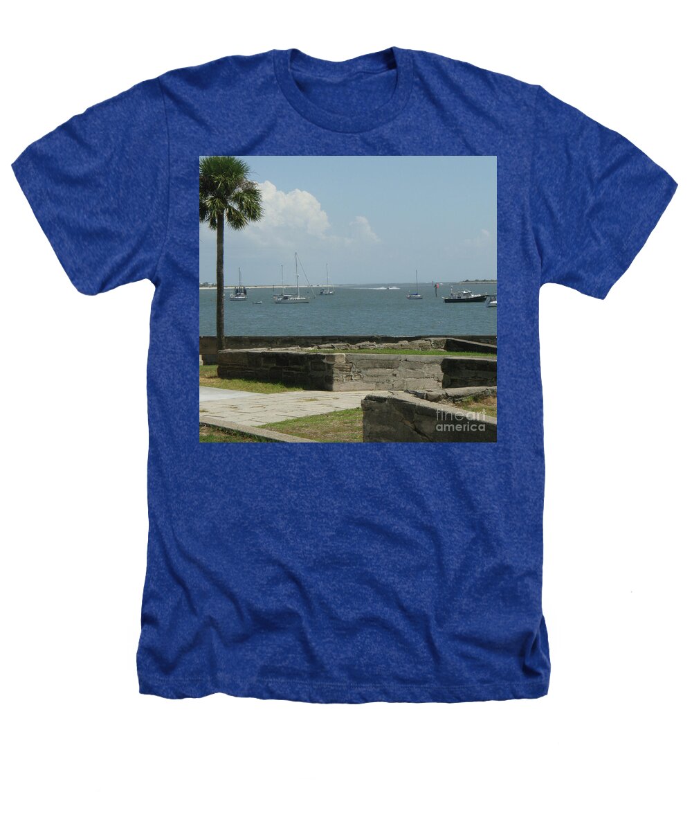 Coastal View with Sailing Boats - Heathers T-Shirt