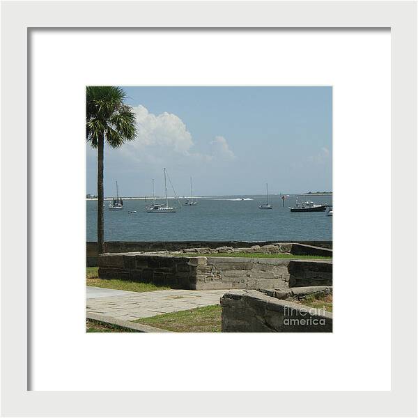 Coastal View with Sailing Boats - Framed Print