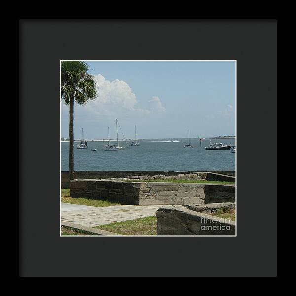 Coastal View with Sailing Boats - Framed Print