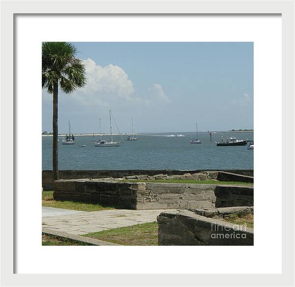 Coastal View with Sailing Boats - Framed Print