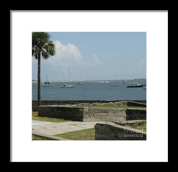 Coastal View with Sailing Boats - Framed Print