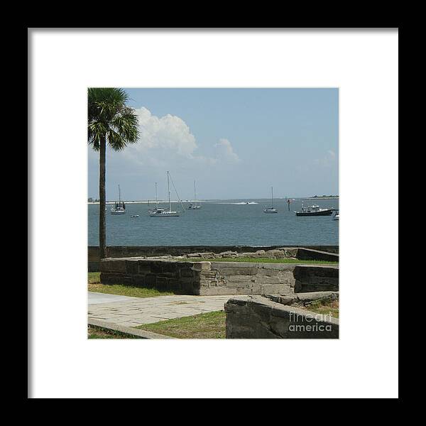 Coastal View with Sailing Boats - Framed Print