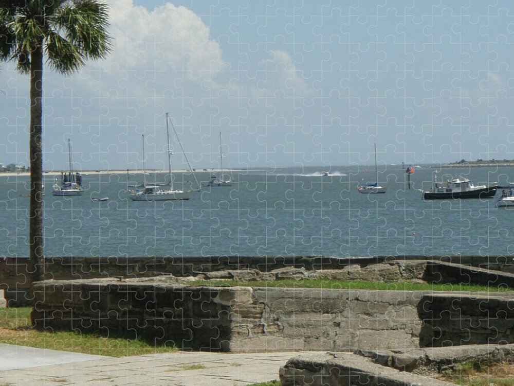 Coastal View with Sailing Boats - Puzzle
