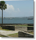 Coastal View with Sailing Boats - Metal Print