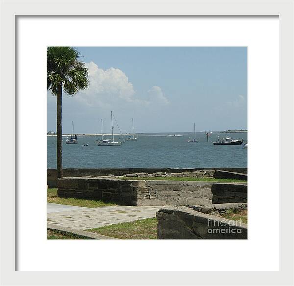 Coastal View with Sailing Boats - Framed Print