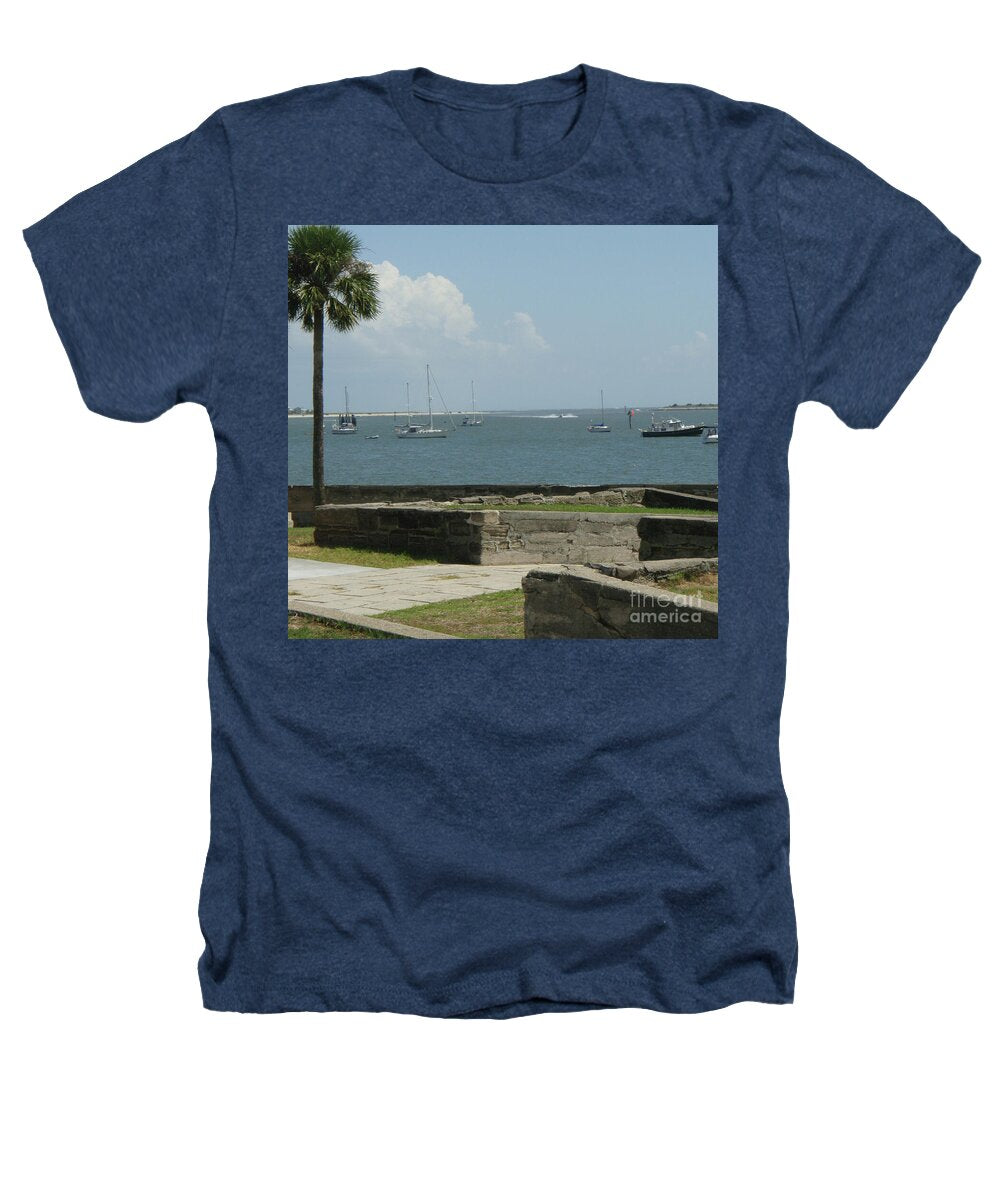 Coastal View with Sailing Boats - Heathers T-Shirt
