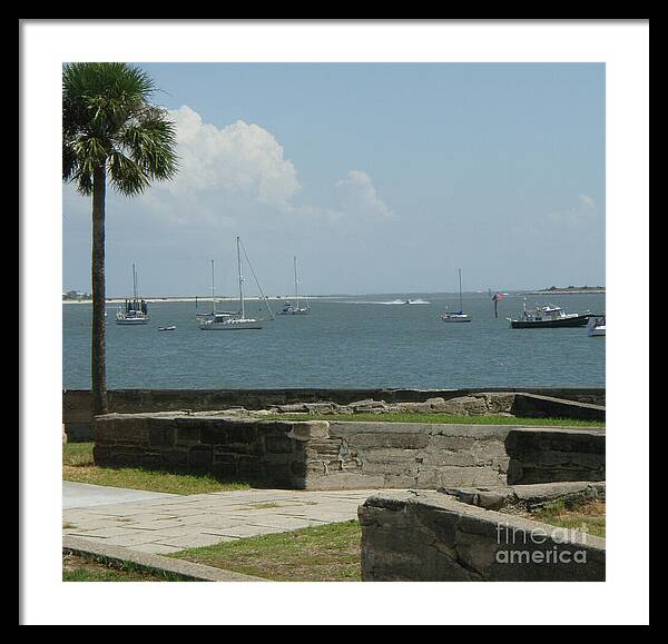 Coastal View with Sailing Boats - Framed Print
