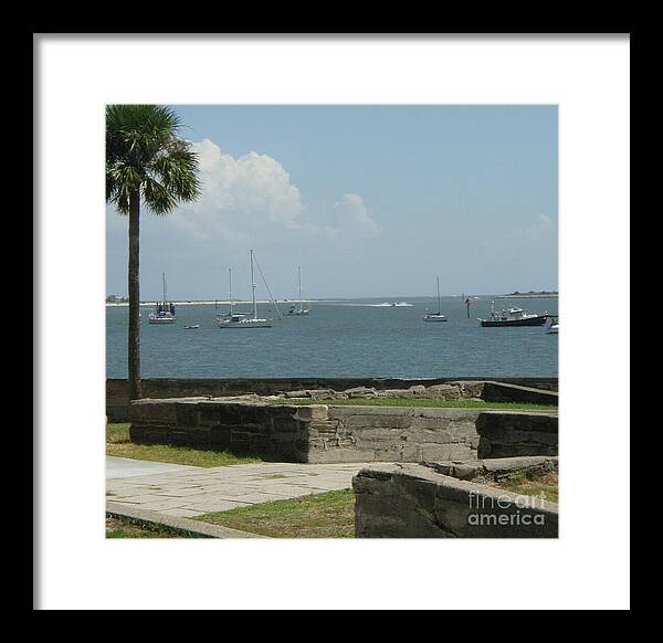 Coastal View with Sailing Boats - Framed Print