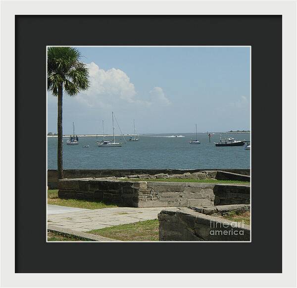 Coastal View with Sailing Boats - Framed Print