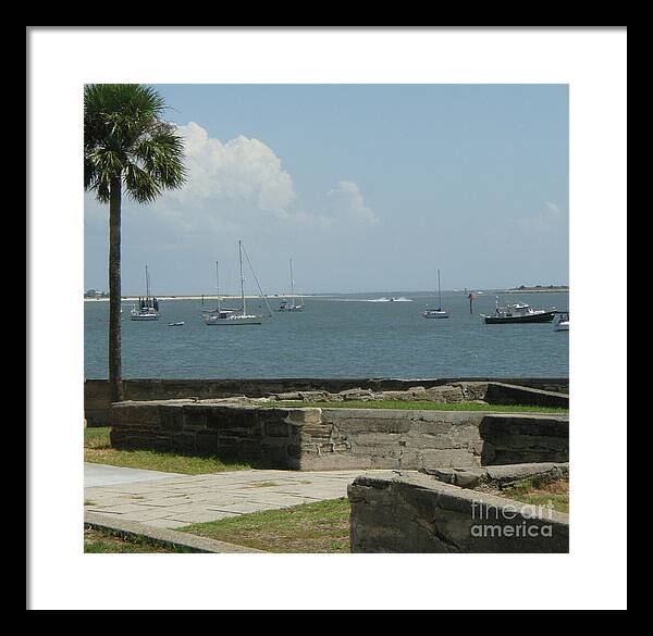 Coastal View with Sailing Boats - Framed Print