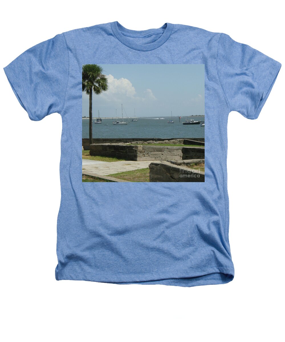 Coastal View with Sailing Boats - Heathers T-Shirt