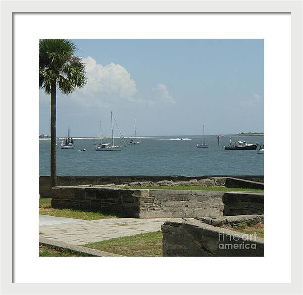Coastal View with Sailing Boats - Framed Print