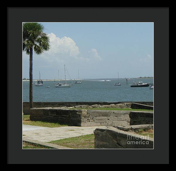 Coastal View with Sailing Boats - Framed Print