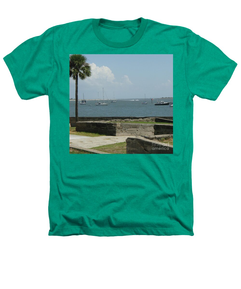 Coastal View with Sailing Boats - Heathers T-Shirt