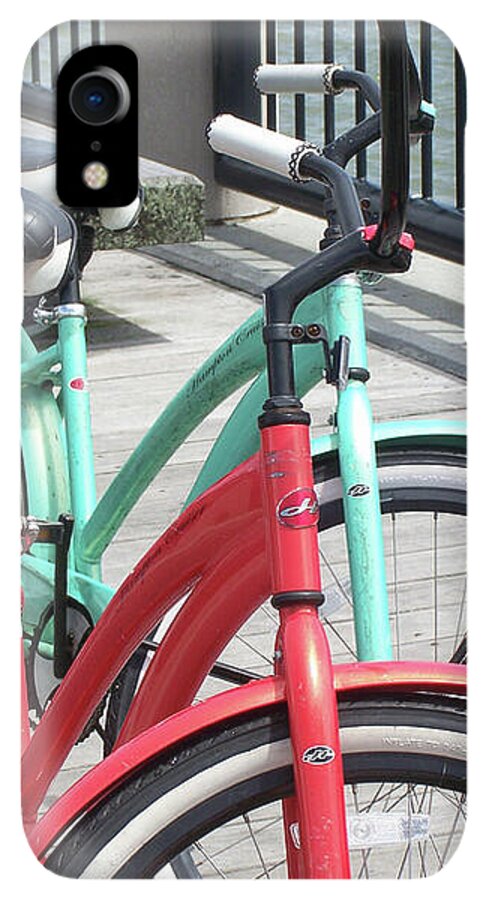 Colorful Bicycles on a Boardwalk - Phone Case