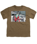 Colorful Bicycles on a Boardwalk - Youth T-Shirt
