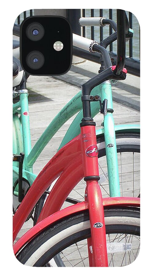 Colorful Bicycles on a Boardwalk - Phone Case